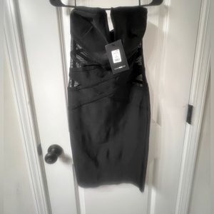 Black bodycon party dress